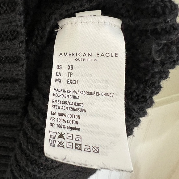 Black Cotton Pullover Sweater - Picture 3 of 4